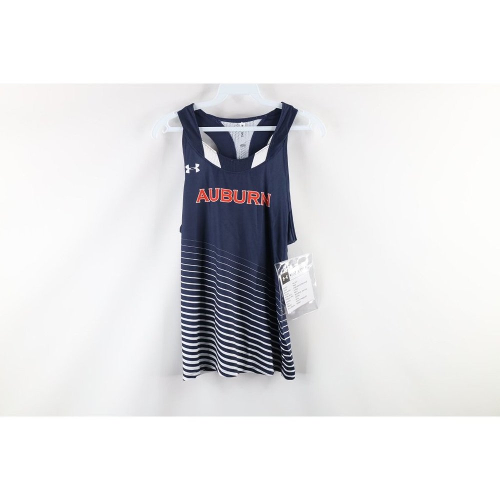 New Under Armour Womens S Sample Auburn University Fitted Track Singlet Jersey